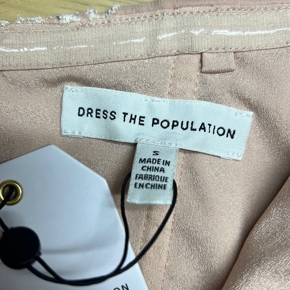 Dress the Population Blush Multi River Off The Shoulder Midi Dress NWT S - Picture 6 of 12